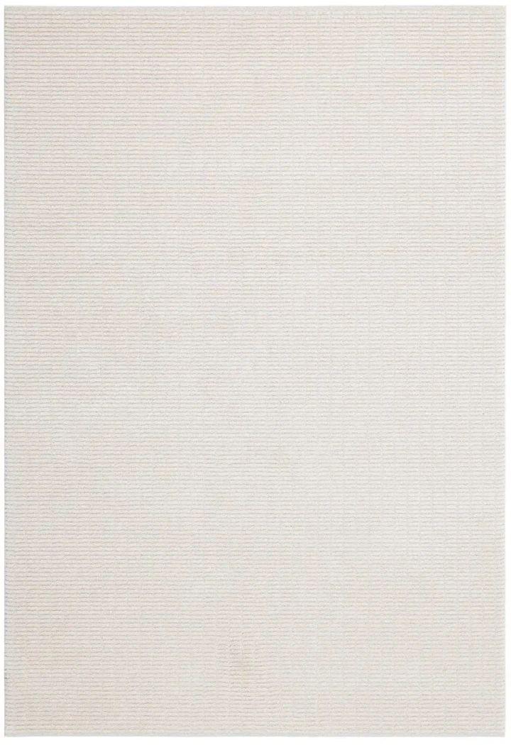 Rug Zincwork, plain ecru with fine horizontal ribs