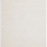 Rug Zincwork, plain ecru with fine horizontal ribs