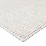Rug Zincwork, plain ecru with fine horizontal ribs