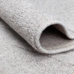Rug Frosted Silica, grey with raised vertical woven stripes