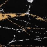 Rug Intense Concrete, black marble effect with white and gold veins