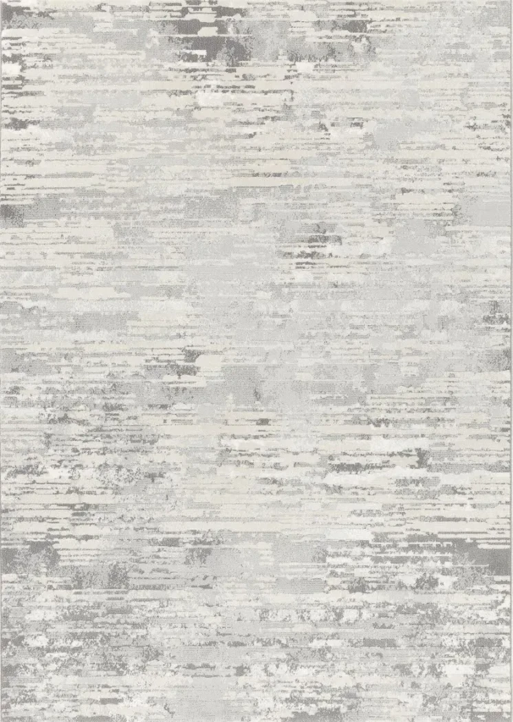 Rug Veiled Pewter in mottled grey concrete-effect stripes