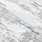 Rug Veiled Pewter in mottled grey concrete-effect stripes