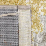 Rug Tan, ochre and rust brown abstract wash on light ground