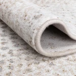 Rug Veiled Dawn with fine grey and beige stripes