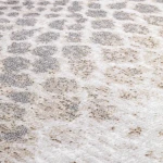 Rug Veiled Dawn with fine grey and beige stripes
