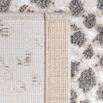 Rug Veiled Dawn with fine grey and beige stripes