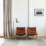 Rug Snow, off-white abstract with soft pale grey blocks