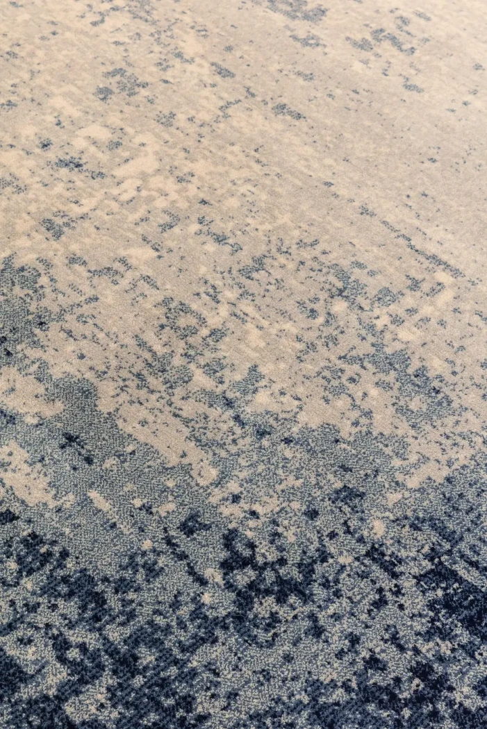 Rug Soft Grisaille, sand to midnight blue abstract gradient