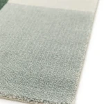 Rug Cashew in sage, grey and sand geometric blocks