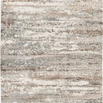Rug Veiled Stripe with blurred beige and terracotta stripes