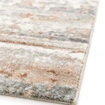 Rug Veiled Stripe with blurred beige and terracotta stripes