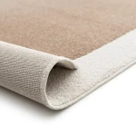 Rug Cinnamon, terracotta and taupe abstract blocks, ivory border