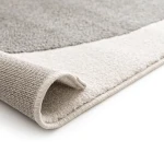 Rug Soft Jute with abstract beige and grey curves
