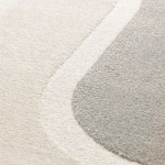 Rug Soft Bamboo with taupe and sand interlocking arches