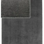 Rug Dark Pearl in plain charcoal grey velvet