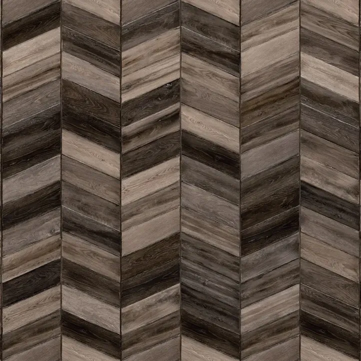 Vinyl flooring Eclipse, dark and light herringbone planks