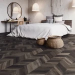Vinyl flooring Eclipse, dark and light herringbone planks