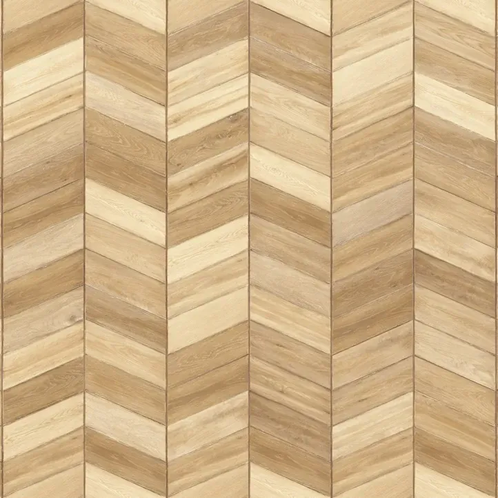 Vinyl flooring Straw, light beige planks in a herringbone lay