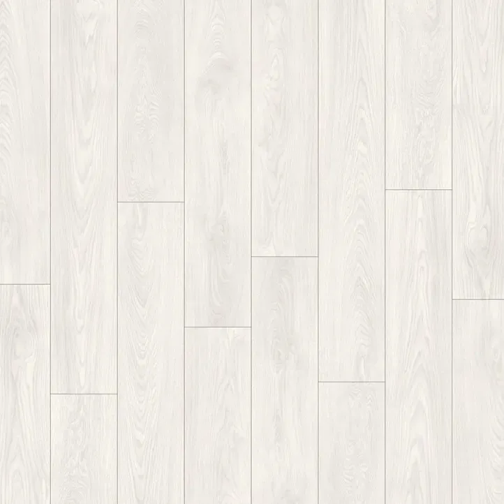 Vinyl flooring Snow, near-white bleached oak planks