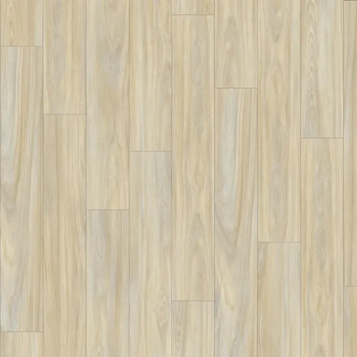 Vinyl flooring Wicker, light blond wood planks with soft grain