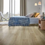 Vinyl flooring Thatch, greige oak-effect planks in mixed lengths