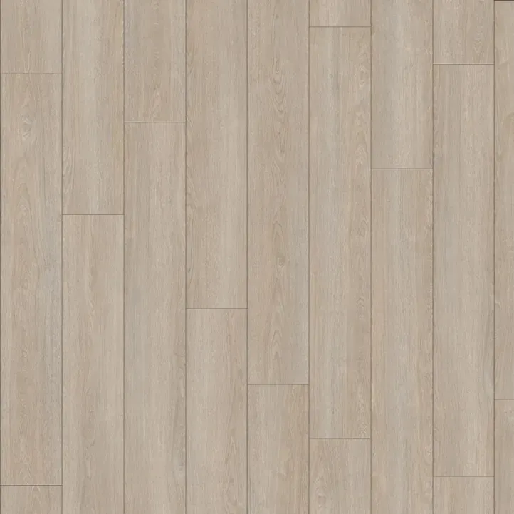 Vinyl flooring Weave, greyish-beige oak-effect planks with fine grain