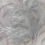 Wall mural Mercury with a large grey banana leaf