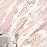 Wall mural Rust, pink and terracotta marble with gold veins