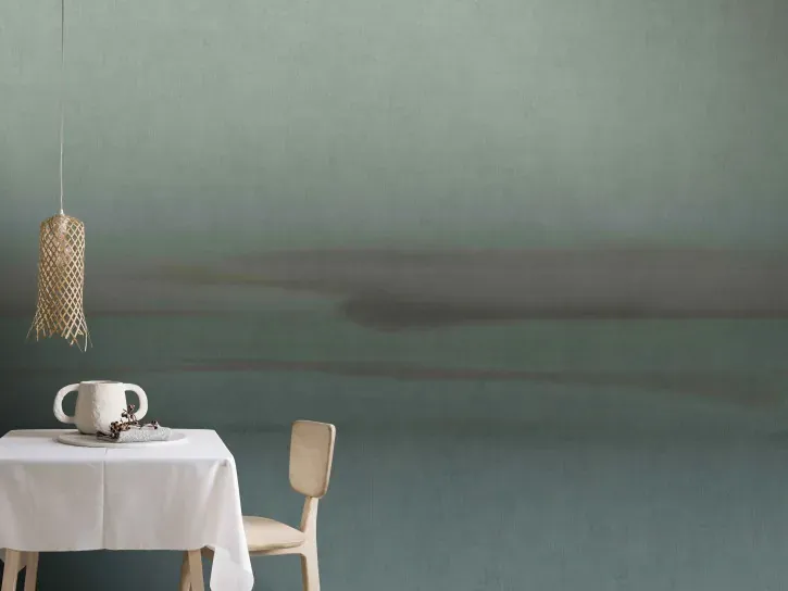 Wall mural Silver, grey-green gradient with a dark central band