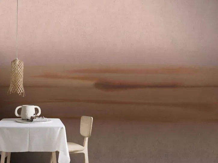 Wall mural Red Clay with warm terracotta horizon bands