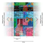 Wall mural Periwinkle, blue graffiti lettering on an accent wall