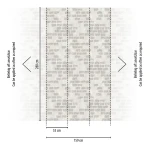 Wall mural Slate, white-painted bricks with grey outlines