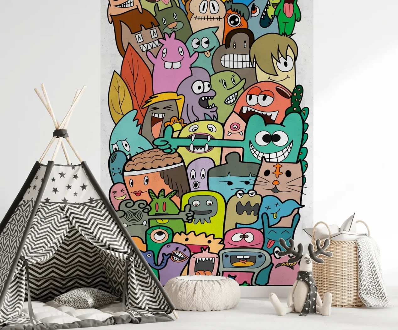 Wall mural Lava, colourful cartoon monsters for a child's room