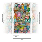 Wall mural Lava, colourful cartoon monsters for a child's room
