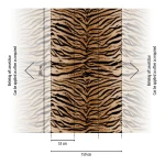 Wall mural Thatch, beige and black animal stripe pattern