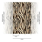 Wall mural Cashew, black and ochre zebra stripes on ivory