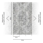 Wall mural Basalt, grey baroque scrolls on textured ground