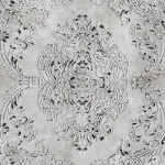 Wall mural Basalt, grey baroque scrolls on textured ground