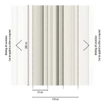Wall mural Mica, cream and grey vertical fluting effect