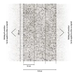 Wall mural Copper, grey concrete-paver pixel pattern