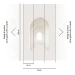 Wall mural Wicker, beige arches receding in perspective