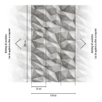Wall mural Spice, grey triangular facets like cut concrete