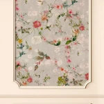 Wall mural Pottery, three floral panels with gold frames