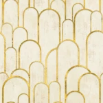 Wall mural Braid, gold art deco arches on ivory