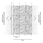 Wall mural Rock, black line city skyline on white