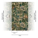 Wall mural Drizzle, dense green and blue jungle on sand