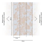 Wall mural Pearl with apricot leaves on pinkish grey