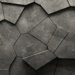 Wall mural Deep Stone with faceted grey stone effect
