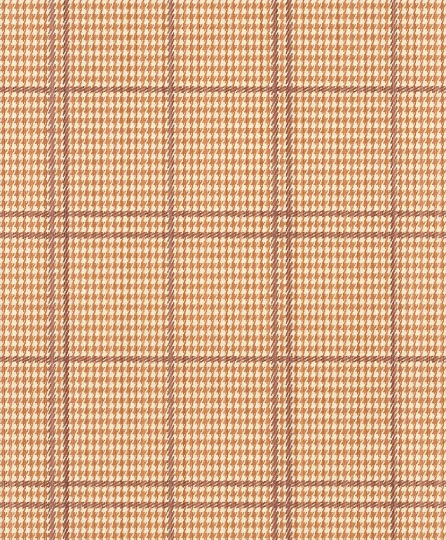 Wallpaper Reed, terracotta houndstooth with red-brown check